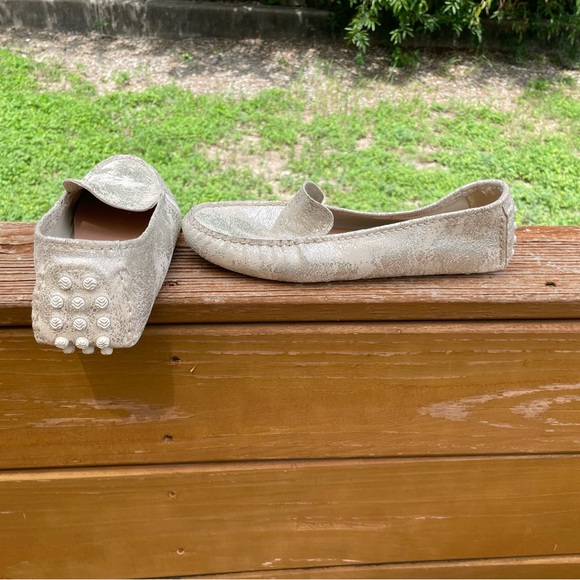 Sperry Silver Metallic Loafers Flats - Picture 2 of 6